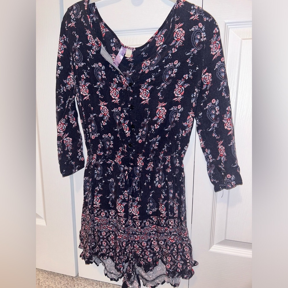 Alyx Ruffle Floral Romper, Size S